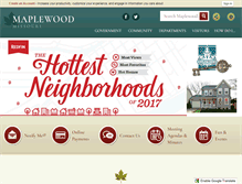 Tablet Screenshot of cityofmaplewood.com